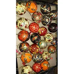 Jehlum View Crafts Handmade Christmas Tree Ornaments Balls (6 cm x 6 cm x 6 cm Pack of 2)