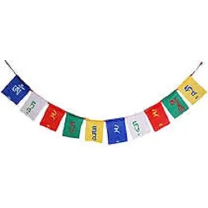 Buddha Groove Prayer Flags for Car - Cotton / 3.5 inch x 2.8 inch