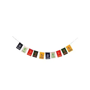 Buddhist Prayer Flag Om Mani Padme Hum for Cars Home Temple and Office 29 Inch Flag Length