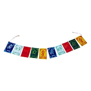 Buddhist Prayer Flag for Bike Wind Outdoor Flag Bike Motorcycle Decor Accessory Om Mani Padme Hum Peace Sign Wall Hanging