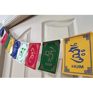 Cotton Prayer Flags Hanging (Multicolour)