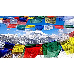 Large Prayer Flags Set of 5 Pieces 5 Meter Each