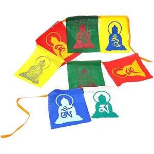 My Earth Store FL005 Universal Buddha Mantra' SUVs & Cars Buddhist Prayer Mantra Flag