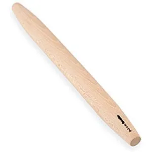 Wood Wooden French Rolling Pin for Baking Beech Wood (French 13 x 1.5 -Inch)
