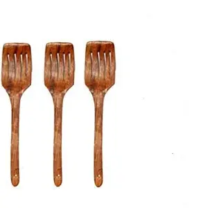 Handcafted Wooden Spatula Ladle(Jhaara) Set of 3