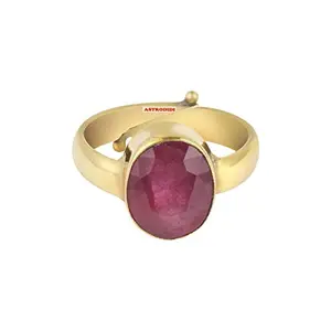 Gemstone and Ruby Ring for Unisex-adult (Pink)