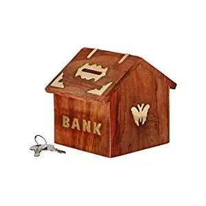 Beautifully Designed Wooden Money Banks ( Free Gift Inside)