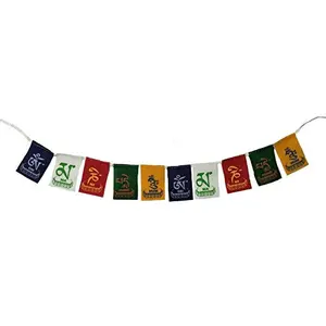 Small Buddhist Prayer Flags - 2 Ft - Multicolour-fabric