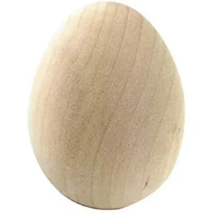 Easter DIY Doodle Unpainted Wooden Egg Toy 6 Pieces