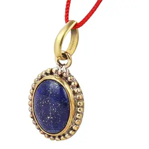 Lapis Lazuli Blue Gemstone Pendant with Lab for Men and Women
