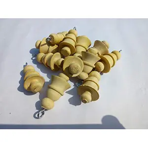 Made Wooden Bells Beautifully Designed and unpaint Natural Finish 12 peices
