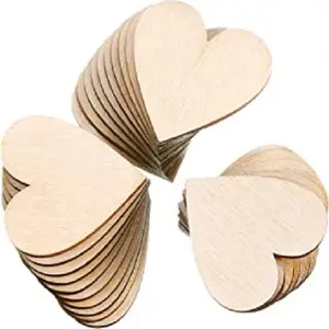 Wooden Heart Shape Small Sheets Pack of 10