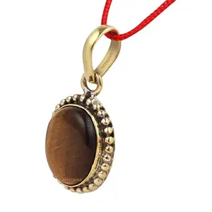 Tiger Eye Gemstone Pendant with Lab Report for Men and Women