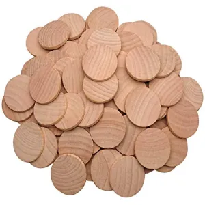 Natural Wood Slices 3 cm Unfinished Round Wood 10 pcs These Round Wood Coins for Arts & Crafts Projects Board Game Pieces Ornaments The Limitations are Endless 10 per Pack.