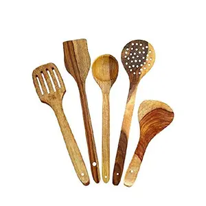 Mango Wood Spatula/Cooking Spoon/ladle/Kitchen Tool Set of 5