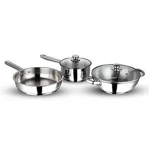 Vinod Stainless steel induction friendly Modena cookware set -3 pieces