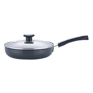 Vinod Hard Anodized Deep Fry Pan with Glass Lid - 24 cm
