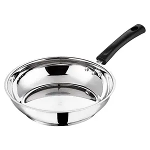 Vinod Induction Base Stainless Steel Frying Pan 22cm - Silver
