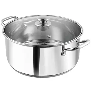 Vinod Stainless Steel Induction Friendly Roma Saucepot 24cm5ltr Silver