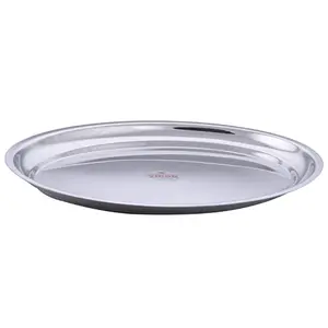 Vinod Oval Steel Rice Tray 1PieceService for 4