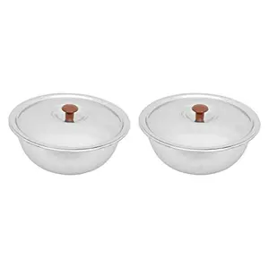 Vinod Stainless Steel Bowl with Lid 500 ml 2-Piece Silver