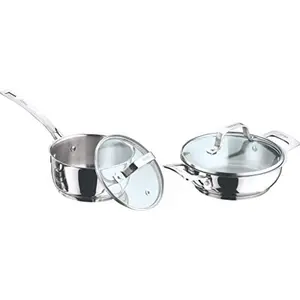 Vinod Stainless Steel Induction Friendly Florence Cookware Set- 2 Pieces Silver