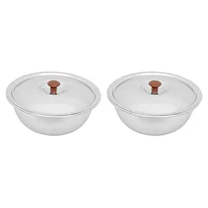 Vinod Stainless Steel Bowl with Lid 700 ml 2-Piece Silver