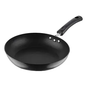 Vinod Hanos Non-Stick Fry Pan 24 cm Diameter Hard Anodised Non-Stick Coating with 100% Virgin Bakelite Riveted Handle - Black (Induction and Gas Stove Friendly)
