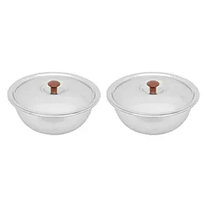 Vinod Stainless Steel Bowl with Lid 1.1 Litres 2-Piece Silver