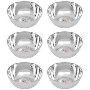Vinod Stainless Steel Bowl 330 ml 6-Piece Silver V.BOWLS 6.5