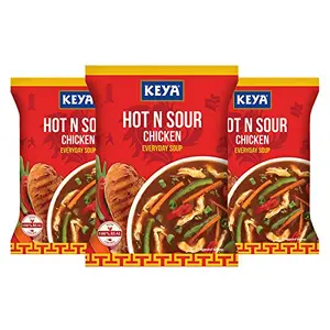 KEYA Hot n Sour Chicken 4 Serve Soup Pack of 3 x 52gm