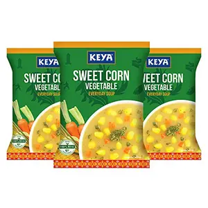 KEYA Sweet Corn Veg 4 Serve Soup Pack of 3 x 48 gm