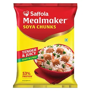 Saffola Mealmaker Soya Chunks with Supersoft Technology Tender & Juicy Pouch 200 g