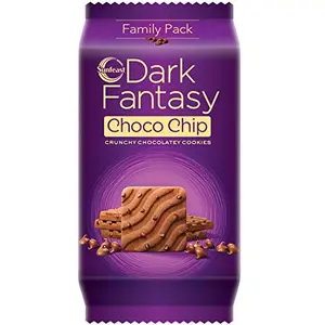 Sunfeast Dark Fantasy Choco Chip 350g Pack | Crunchy Chocolatey Cookies