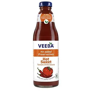 Veeba Hot Sweet Tomato Chilli Sauce Bottle 500 g