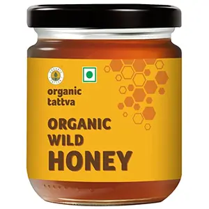 Organic Tattva Organic Wild Raw Honey 250 Gram | Unprocessed Unfiltered Unpasteurized and Natural Honey