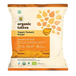 Organic Tattva Organic Turmeric / Haldi Powder 200g | 100% Vegan Gluten Free and NO Additives