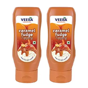 Veeba Caramel Fudge Topping 380g - Pack of 2