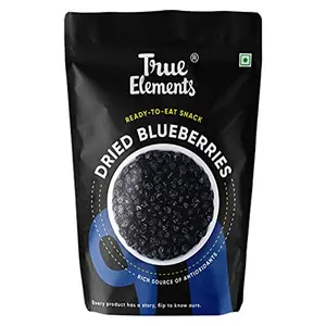 True Elements Blueberry 125g - Vitamin Rich Blue berries | Healthy Snack | Blueberry Dry Fruit