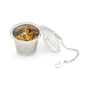 Canasta Stainless Steel Tea Infuser Unique Bucket Shaped with Chain Tea Strainer - Tea Steeper for Loose Tea Leaf Herbs or Spice Premium Extra Fine Mesh Tea Maker