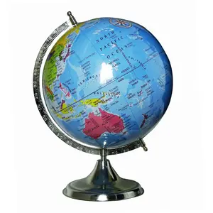 12" Unique Antiique Look Geographic Educational Globe with Stand - Perfect for Home, Office & Classroom By Globes Hub
