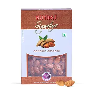 Nutraj 100% Pure Premium Signature California Almonds 200g Vacuum Pack Nutritious & Delicious California Badam Rich in Vitamin E & Manganese Dry Fruit