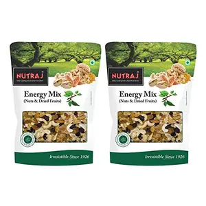 Nutraj Energy Mix 900g (2 X 450g) - (Mixed Dry Fruits - Almonds Raisins Round Black Raisins Cashew Nuts & Dry Dates)