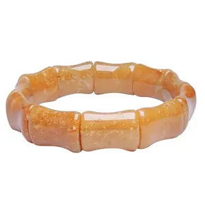 Stone Red Aventurine Bracelet Art II For Man, Woman, Boys & Girls- Color: Red (Pack of 1 Pc.)
