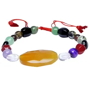 Stone Crystal Frendship Band For Man, Woman, Boys & Girls- Color: Multicolor (Pack of 1 Pc.)