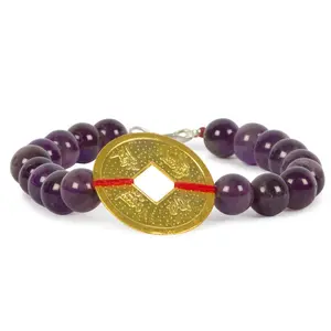 Stone Divine Bracelet For Man, Woman, Boys & Girls- Color: Purple (Pack of 1 Pc.)