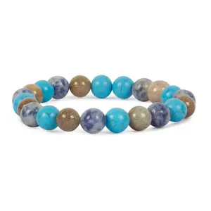 Stone Health Bracelet For Man, Woman, Boys & Girls- Color: Multicolor (Pack of 1 Pc.)