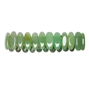 Stone Green Aventurine Capsule shape Energised Bracelet For Man, Woman, Boys & Girls- Color: Green (Pack of 1 Pc.)