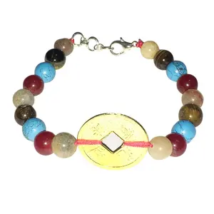 Stone Positive Energy Bracelet For Man, Woman, Boys & Girls- Color: Multicolor (Pack of 1 Pc.)