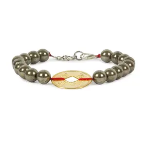 Stone Spiritual Connection Bracelet For Man, Woman, Boys & Girls- Color: Golden (Pack of 1 Pc.)